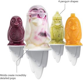 img 1 attached to 🐧 Tovolo Penguin Ice Pop Molds - Set of 4 Flexible Silicone Freezer Molds, Popsicle Makers with Reusable Sticks, Dishwasher-Safe & BPA-Free - White