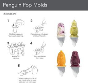 img 2 attached to 🐧 Tovolo Penguin Ice Pop Molds - Set of 4 Flexible Silicone Freezer Molds, Popsicle Makers with Reusable Sticks, Dishwasher-Safe & BPA-Free - White