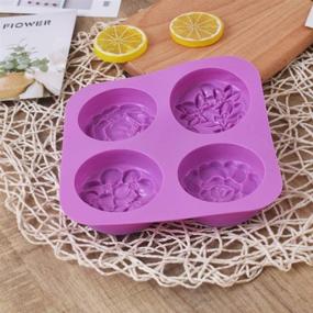 img 2 attached to 🌸 Cozihom Flower Soap Silicone Molds, Homemade Soap Mold for Muffin, Pudding, Jelly, Brownie, Cheesecake - Nonstick & BPA Free