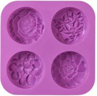 🌸 cozihom flower soap silicone molds, homemade soap mold for muffin, pudding, jelly, brownie, cheesecake - nonstick & bpa free logo