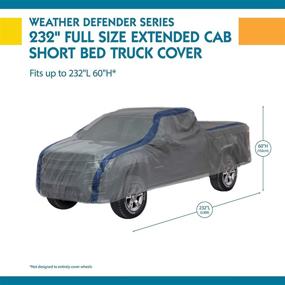 img 2 attached to 🚚 Duck Covers Weather Defender Pickup Truck Cover for Extended Cab Short Bed Trucks – Up to 19 ft. 4 in. L