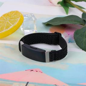 img 3 attached to HAYUL Эластичные резинки: Совместимые с Fitbit Inspire 2/ Inspire/Inspire HR, эластичная тканевая мягкая петлевая основа для фитнес-трекера - Заменяемый браслет, позволяющий коже дышать.