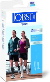 img 2 attached to 🏋️ JOBST Sport Knee High Compression Socks - Black/Cool Black, X-Large - 15-20mmHg Support for Active Performance