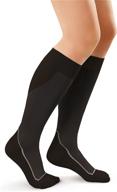 🏋️ jobst sport knee high compression socks - black/cool black, x-large - 15-20mmhg support for active performance логотип