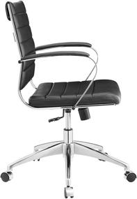 img 2 attached to Modway Jive Office Chair: A Sleek Black Mid Back Chair for Your Workspace