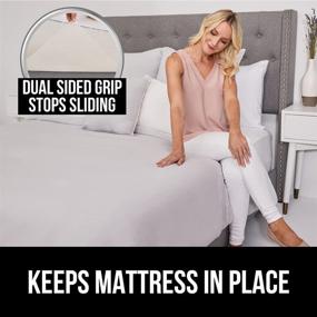img 2 attached to 🦍 Gorilla Grip Original Non-Slip Mattress Gripper Pad - Queen Size, Prevents Bed and Topper Sliding, Versatile for Sofa, Couch, and Mattresses, Easy Trim, Durable Grips Prevent Slipping