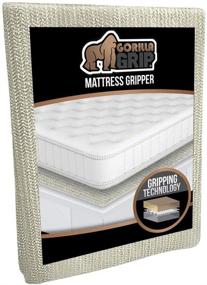 img 4 attached to 🦍 Gorilla Grip Original Non-Slip Mattress Gripper Pad - Queen Size, Prevents Bed and Topper Sliding, Versatile for Sofa, Couch, and Mattresses, Easy Trim, Durable Grips Prevent Slipping