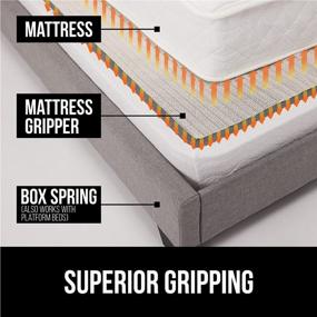 img 3 attached to 🦍 Gorilla Grip Original Non-Slip Mattress Gripper Pad - Queen Size, Prevents Bed and Topper Sliding, Versatile for Sofa, Couch, and Mattresses, Easy Trim, Durable Grips Prevent Slipping