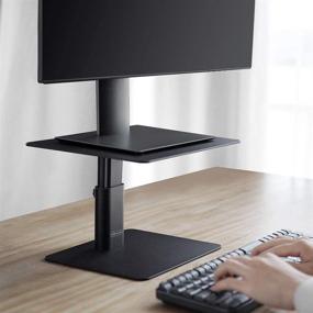 img 2 attached to 🖥️ Nillkin Adjustable Metal Monitor Riser Stand - Durable Desktop Organizer for PC, Laptop, iMac, Computer, and All Screen Displays