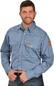 img 4 attached to Wrangler Flame Resistant Western 🔥 Pocket Men's Clothing: Protection meets Style