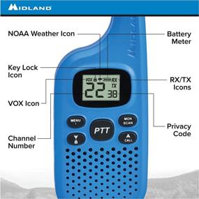 img 1 attached to Midland X-TALKER 22 Channel FRS Walkie Talkie for Kids - Two-Way Radio, 38 Privacy Codes, NOAA Weather Alert (Multi-Color, Set of 4 Radios)
