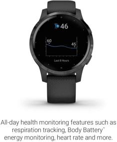 img 1 attached to 🔋 Garmin Vivoactive 4 GPS Smartwatch: Music, Body Energy Monitoring, Animated Workouts, Pulse Ox Sensors, and More – Black