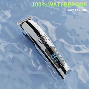 img 2 attached to KIKOMO All in 1 Beard Trimmer: Cordless Hair Clippers, Waterproof Mustache & Facial Trimmer, Body Groomer Kit - LED Display, USB & Wall Charger Included