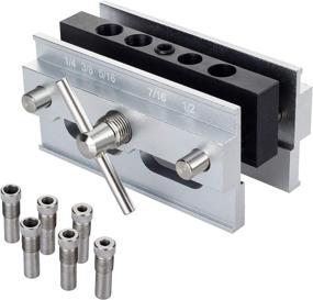 img 4 attached to 🔩 Premium Self-Centering Dowel Jig Kit for Perfect Woodworking Precision - Drill Guide Sleeve Included!