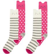 girls kids seamless toe cotton knee high socks - soft, durable 4 pack by maiwa logo