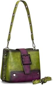 img 4 attached to Genuine Leather Crossbody Shoulder Convertible Women's Handbags & Wallets for Satchels