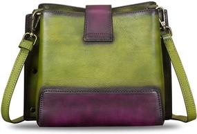 img 2 attached to Genuine Leather Crossbody Shoulder Convertible Women's Handbags & Wallets for Satchels