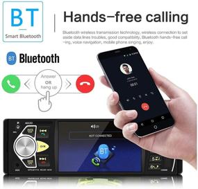 img 1 attached to 🚗 Camecho Single Din Car Stereo with 4.1'' Screen & Parking Assistance - In-Dash Bluetooth USB/SD/FM MP5 Player including Waterproof Night Vision Backup Camera