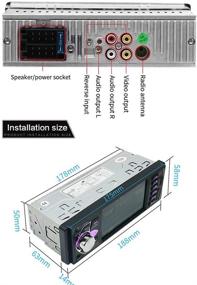 img 3 attached to 🚗 Camecho Single Din Car Stereo with 4.1'' Screen & Parking Assistance - In-Dash Bluetooth USB/SD/FM MP5 Player including Waterproof Night Vision Backup Camera