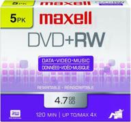 📀 high-capacity maxell dvd+rw discs in slim jewel case - 4.7gb storage (packaging varies) logo