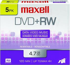 img 2 attached to 📀 High-Capacity Maxell DVD+RW Discs in Slim Jewel Case - 4.7GB Storage (Packaging Varies)