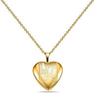 💎 pori jewelers 925 sterling silver heart locket necklace with diamond cut, 18" chain logo