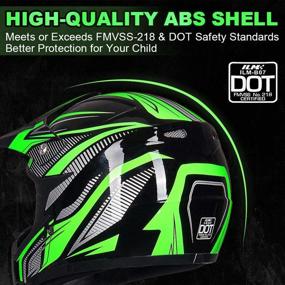 img 2 attached to ILM Youth-L Green/Silver ATV Motocross Dirt Bike Helmet DOT Approved – Ideal for Off-Road Adventures!