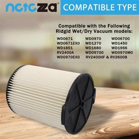 img 1 attached to High-Quality VF4000 Wet/Dry Vac Filter: Perfect Fit for Ridgid & 🧹 Craftsman 5 Gallons+ Vacuums | Easy Replacement & Excellent Performance | 1 Pack