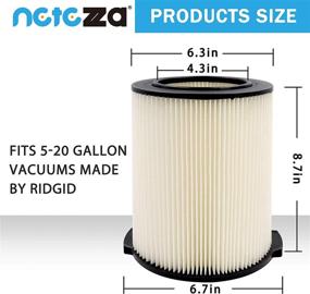 img 3 attached to High-Quality VF4000 Wet/Dry Vac Filter: Perfect Fit for Ridgid & 🧹 Craftsman 5 Gallons+ Vacuums | Easy Replacement & Excellent Performance | 1 Pack