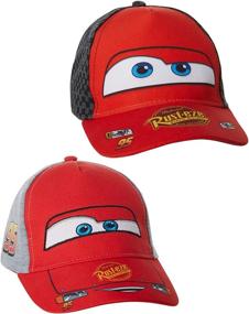 img 2 attached to Детские бейсболки из хлопка Disney Boys Cars Lightning McQueen в двух штуках (2–7 лет) - улучшенный поисковый SEO