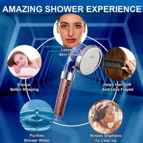 img 1 attached to 💦 Luxsego High Pressure Shower Head with Filter Beads: Effective Water Saving and Hair & Skin Care Solution