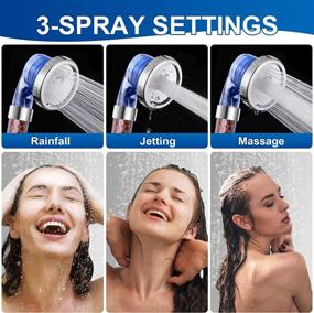 img 2 attached to 💦 Luxsego High Pressure Shower Head with Filter Beads: Effective Water Saving and Hair & Skin Care Solution