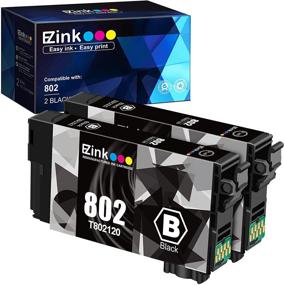 img 4 attached to 🖨️ E-Z Ink Remanufactured Epson 802 T802 Ink Cartridge Replacement | Compatible with Workforce Pro WF-4740 WF-4730 WF-4720 WF-4734 EC-4020 EC-4030 | 2 Black