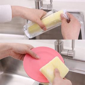 img 2 attached to FaSoLa Magic Durable Kitchen Cleaning Sponge: Multicolor Pack of 5 – Effortless Cleaning at your Fingertips!