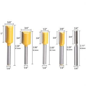 img 3 attached to Eyech Woodworking Straight Router Carbide Tipped