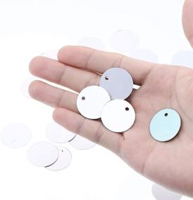 img 2 attached to SATINIOR 100-Piece Stamping Blank Tags: 1 Inch Round Aluminum Tags with Holes - Premium Quality Metal Blanks for DIY Crafts