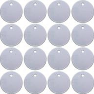 satinior 100-штампованных бирок: 1-дюймовые круглые алюминиевые бирки с отверстиями - металлические заготовки высокого качества для рукоделия логотип