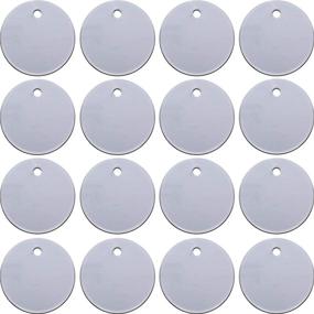 img 4 attached to SATINIOR 100-Piece Stamping Blank Tags: 1 Inch Round Aluminum Tags with Holes - Premium Quality Metal Blanks for DIY Crafts