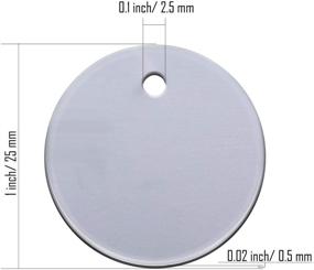 img 3 attached to SATINIOR 100-штампованных бирок: 1-дюймовые круглые алюминиевые бирки с отверстиями - металлические заготовки высокого качества для рукоделия