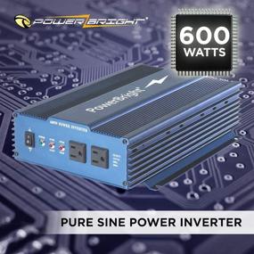 img 2 attached to 🔌 600W Power Bright Pure Sine Power Inverter - True Sine 12V DC to 120V AC Converter with USB Charging Port for Emergencies, Hurricanes, and Storm Outages - APS600-12