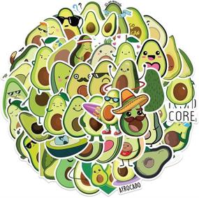 img 3 attached to 🥑 Avocado Stickers: 50 Pcs Waterproof Vinyl Decals for Water Bottles, Laptop, Refrigerator & More