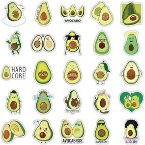 img 2 attached to 🥑 Avocado Stickers: 50 Pcs Waterproof Vinyl Decals for Water Bottles, Laptop, Refrigerator & More
