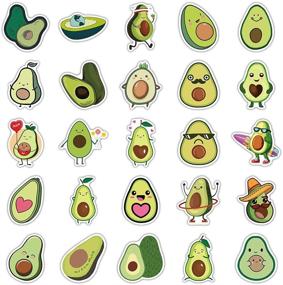 img 1 attached to 🥑 Avocado Stickers: 50 Pcs Waterproof Vinyl Decals for Water Bottles, Laptop, Refrigerator & More