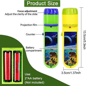 img 1 attached to 🎥 Веносда Проектор диапозитивов: Учебный ночной светильник для детей с 4 интересными темами - Динозавры, Мир Моря, Космос и Мир Животных