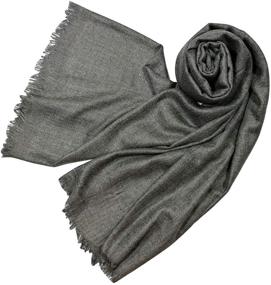 img 2 attached to 🧣 Хлопковые шарфы Diamond Charcoal Унисекс - Женские аксессуары, шарфы и палантины