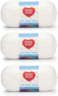 ❤️ red heart soft baby steps yarn - white, e746-9600 logo