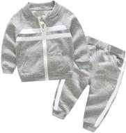 👕 boys' clothing set with toddler stripe sweatpants and pockets logo