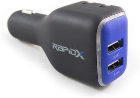 img 4 attached to 🔌 Двойной зарядный устройство Dual USB для автомобиля и дома - RapidX Blue