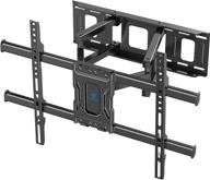 📺 perlesmith full motion tv wall mount bracket | 37-75 inch led lcd oled 4k flat curved | swivel arms, tilt, rotation | max vesa 600x400 | supports up to 132lbs | pslf7 logo