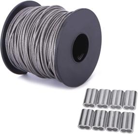 img 4 attached to 🖼️ Ubilink 167FT (50M) Stainless Steel Picture Hanging Wire - 1.5MM, Supports Up to 150lbs, Spool Included - Ideal for Picture Frames, Mirrors, Paintings, and Hanging Objects - Includes 20 Aluminum Sleeves